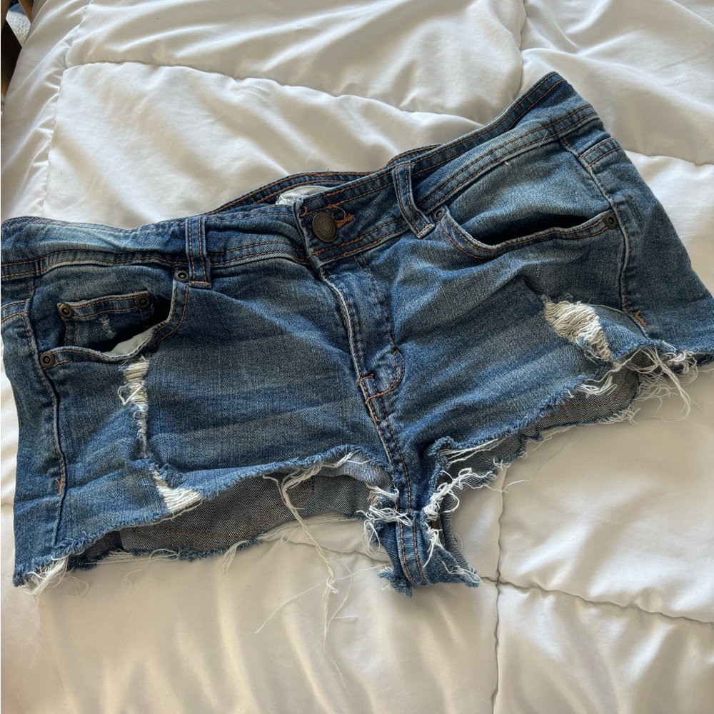 Distressed Micro Denim Women Shorts